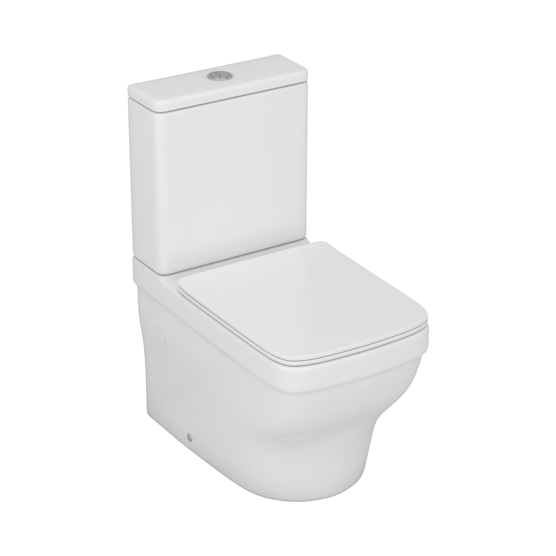 Evora Close Coupled Rimless Toilet and Slim Soft Close Seat with Cistern