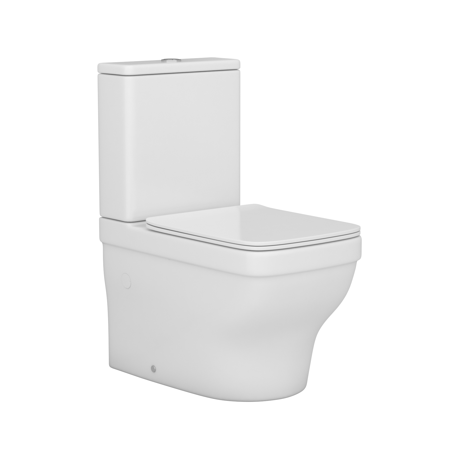 Evora Close Coupled Rimless Toilet and Slim Soft Close Seat with Cistern