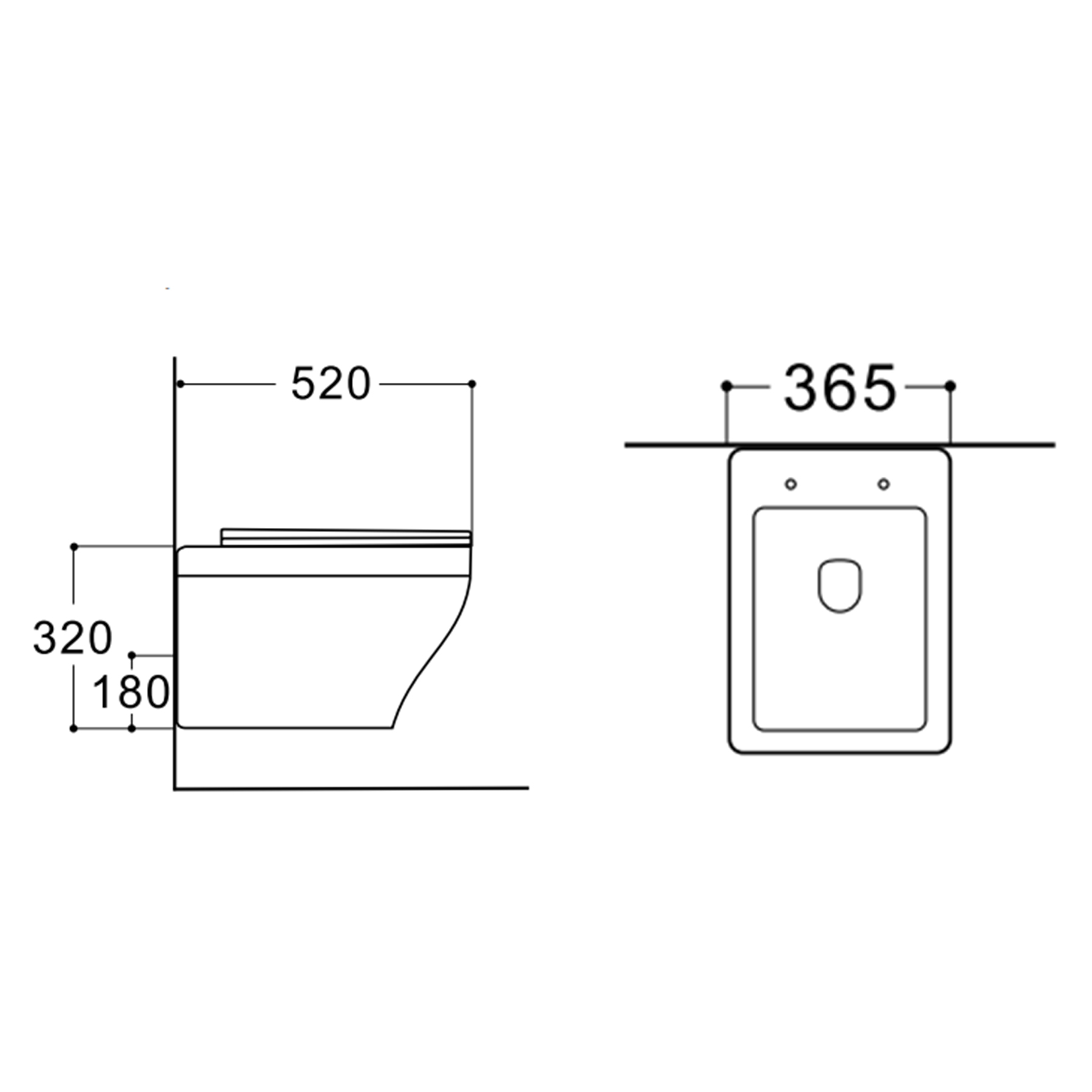 Evora Wall Hung Rimless Toilet with Slim Soft Close Seat & Aqua Chrome Plate Wall Hung Frame