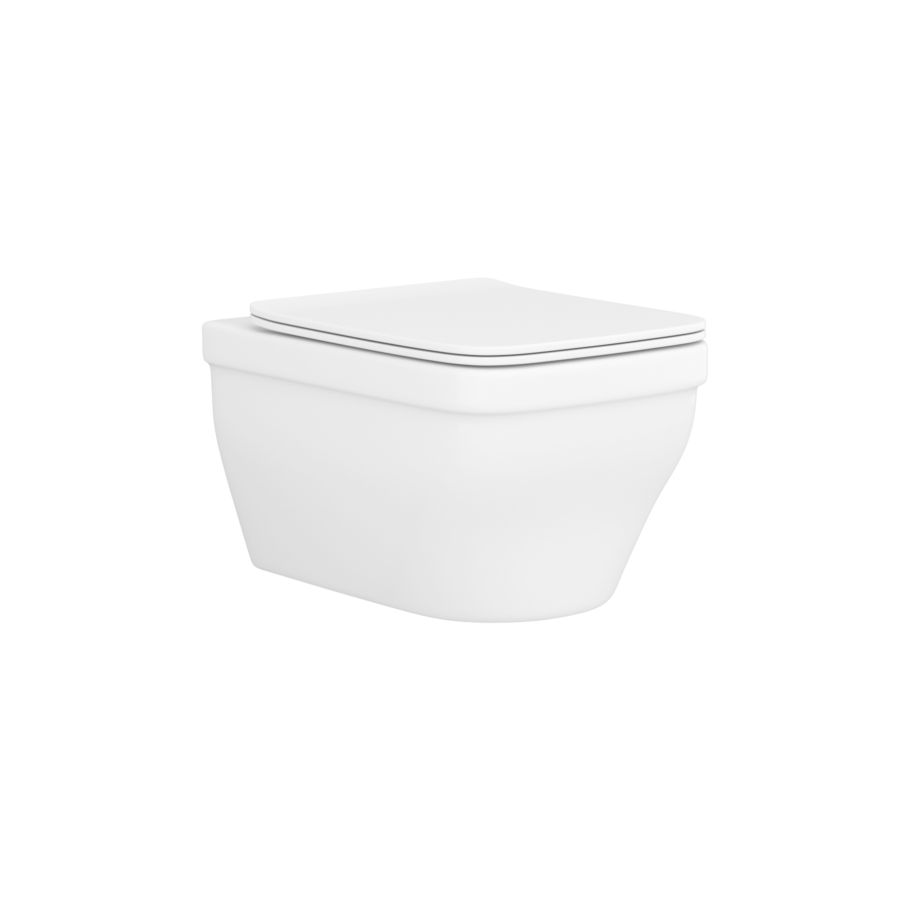 Evora Wall Hung Rimless Toilet with Slim Soft Close Seat & Aqua Chrome Plate Wall Hung Frame