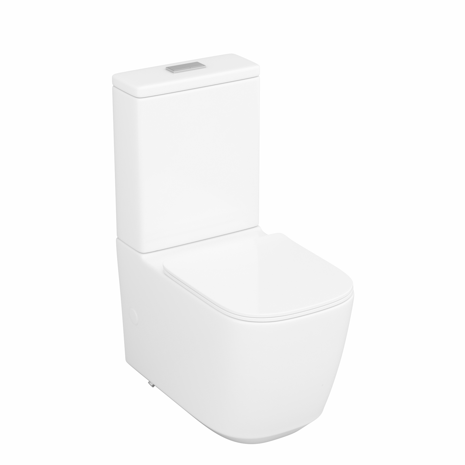Luton Close Coupled Rimless Toilet Whirlwind Flush Pan and Slim Soft Close Seat with Cistern
