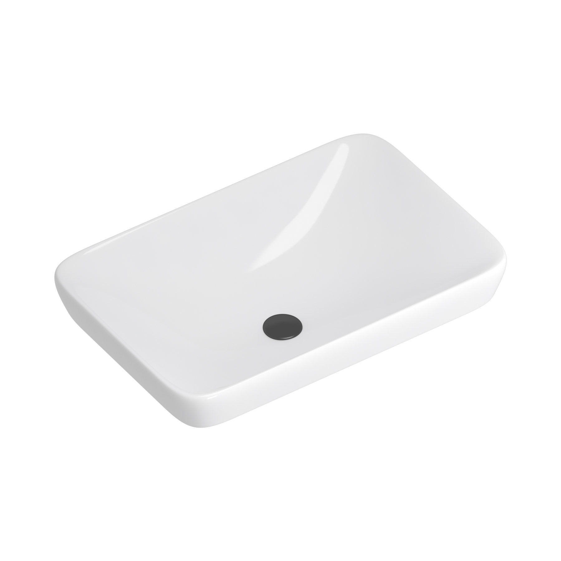 Qubix Rectangular Counter Top Basin Vessels 520mm  Sit On Worktop