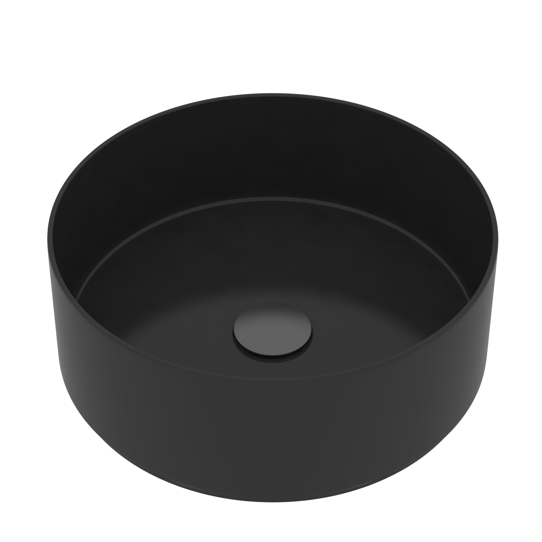 500mm Hale Black 2 Door Free Standing Bathroom Vanity Unit with Sink & Art Round Countertop