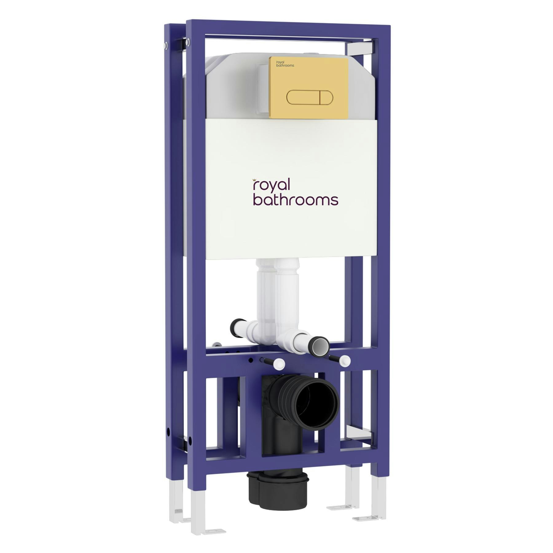 Aqua Double Side Wall Hung Toilet Frame with Dual Flush Concealed