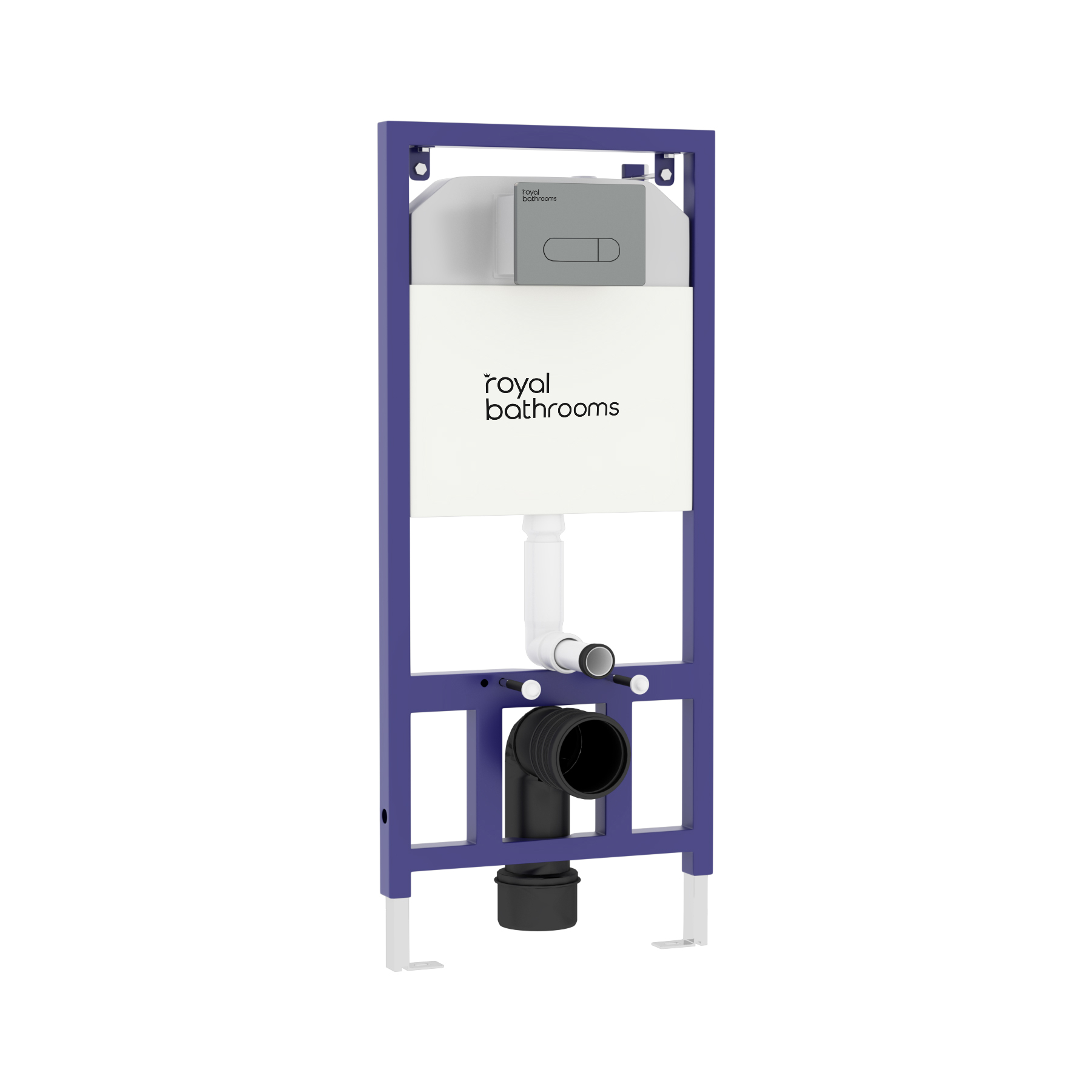 Aqua Wall Hung Toilet Frame with Dual Flush Concealed Cistern & Square Gun Metal Plate