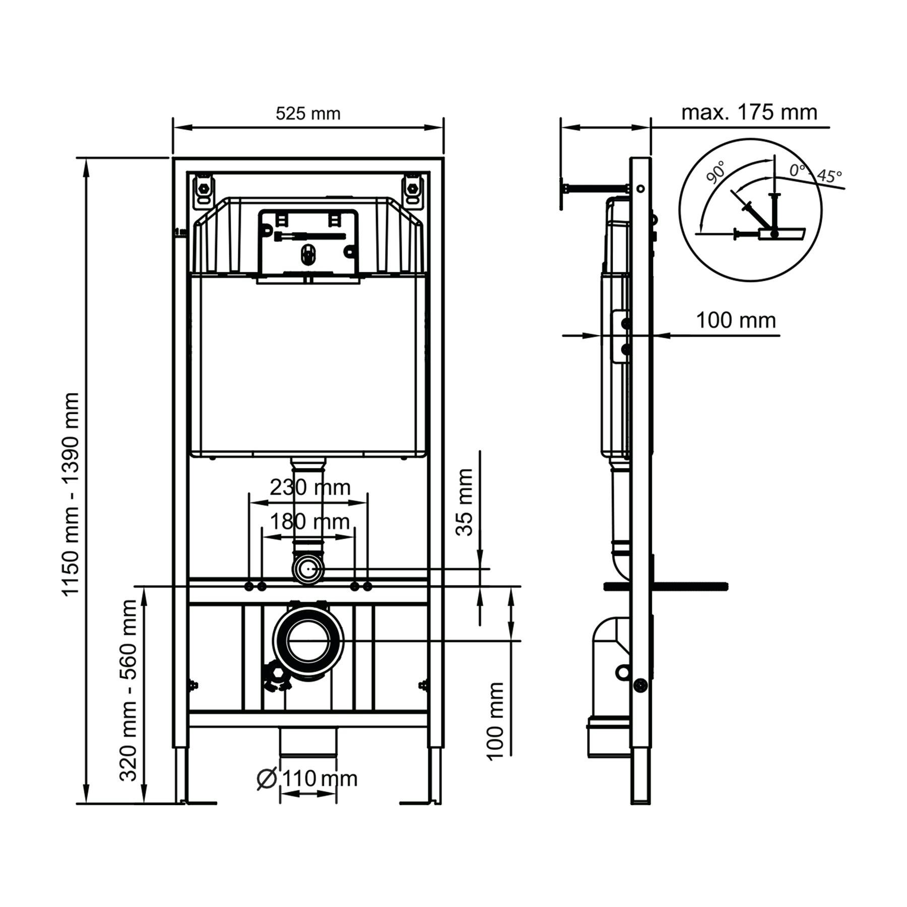 Abacus Wall Hung Rimless Toilet with Slim Soft Close Seat & Chrome