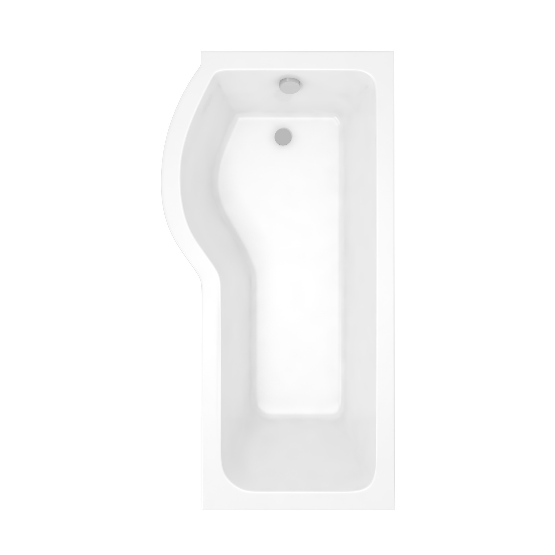Elva P Shaped Shower Bath Left Hand with Screen + Front Panel