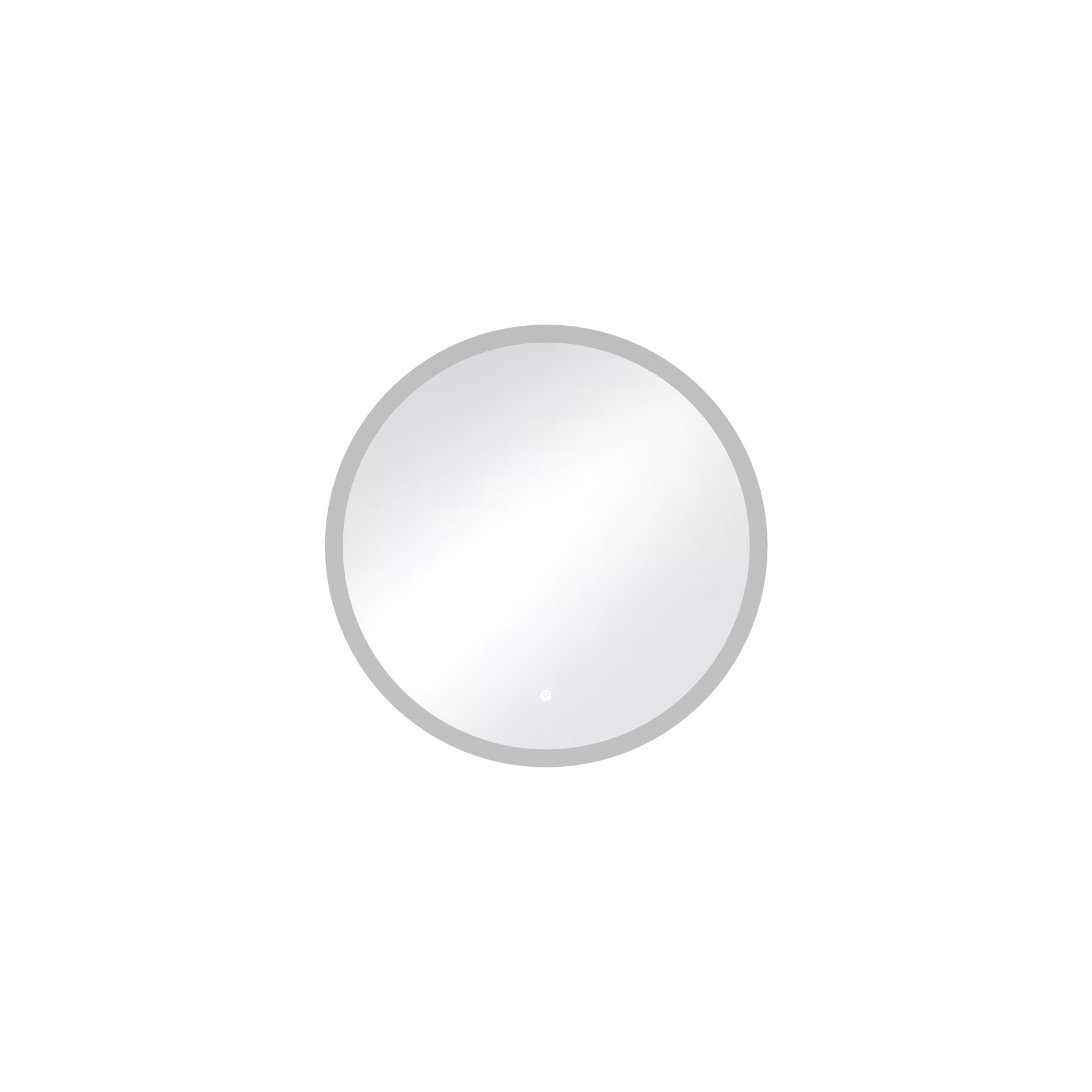 Enso 600 x 600mm Backlit LED Illuminated Frameless Round Mirror with Demister Pad & Touch Sensor