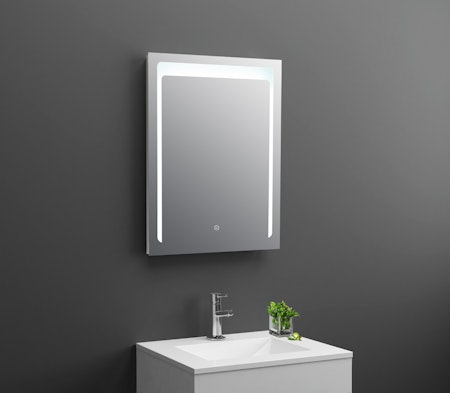 700 X 500mm Rectangular Bathroom Mirror Front-Lit LED Illuminated - Anti Fog