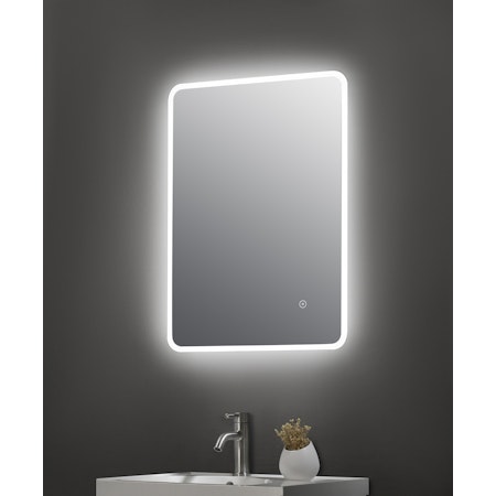 Ambient 700 X 500mm Rectangular Bathroom Mirror LED Illuminated - Anti Fog