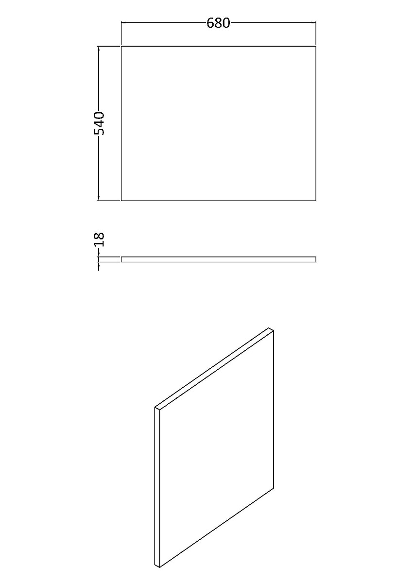 Turin 700mm Indigo Grey Gloss L Shaped Shower Bath MDF End Panel - Wooden