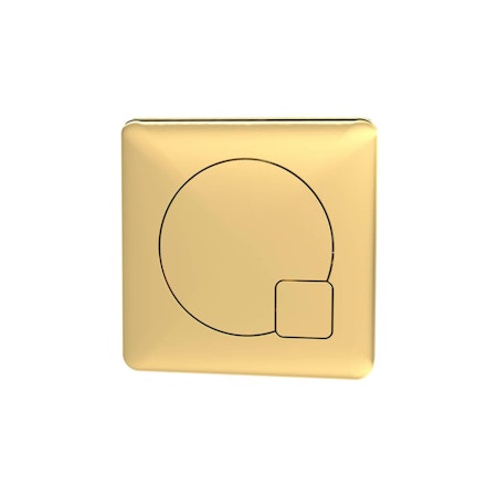 Nuie Square Dual Flush Brushed Brass WC Push Button