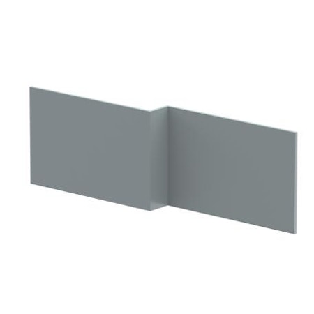 Milan Monument Grey Square Shower Bath Front Panel 1700mm - 520mm High