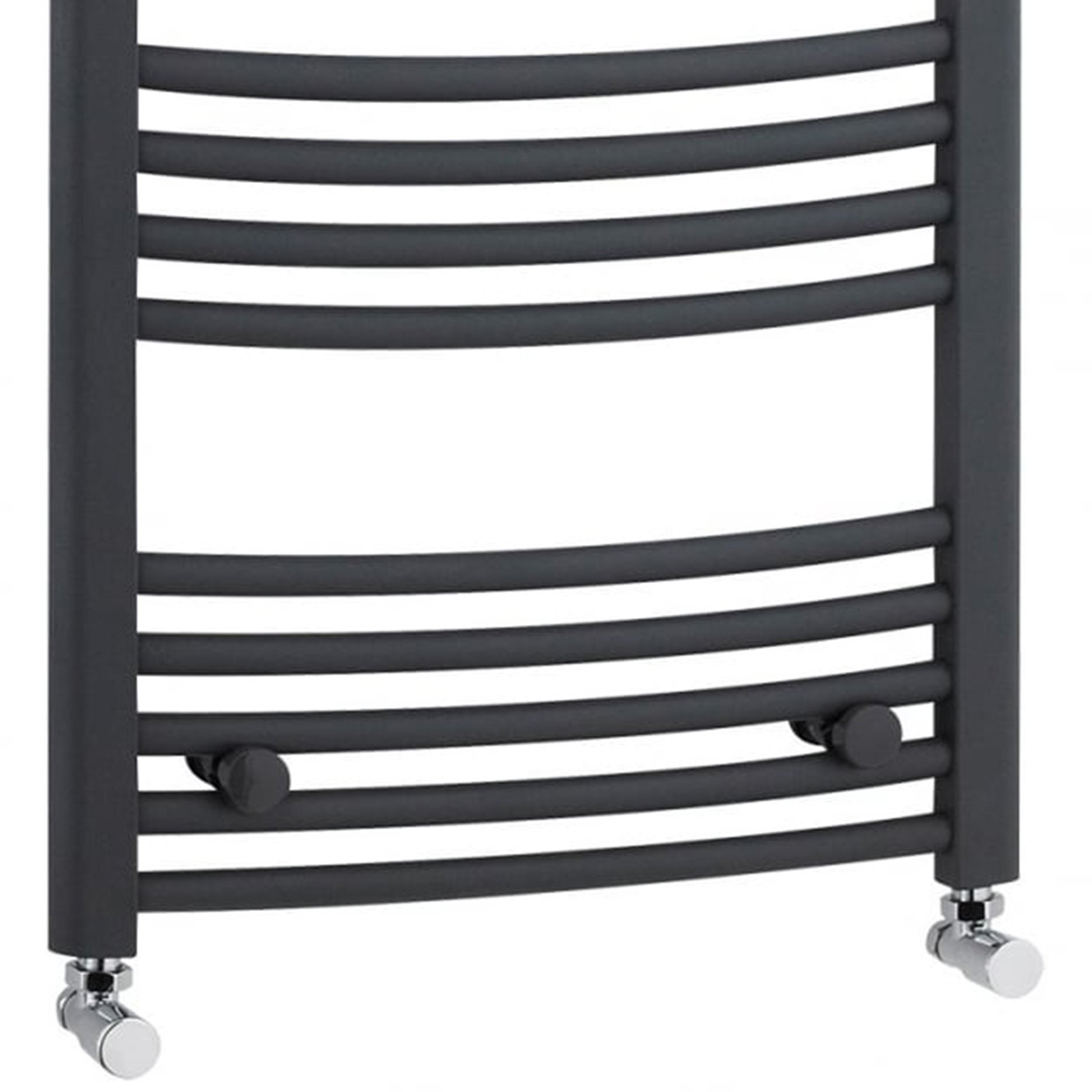 Arno Heated Towel Rail 700 x 500mm Curved Ladder - Anthracite