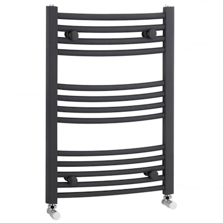 Arno Heated Towel Rail 700 x 500mm Curved Ladder - Anthracite