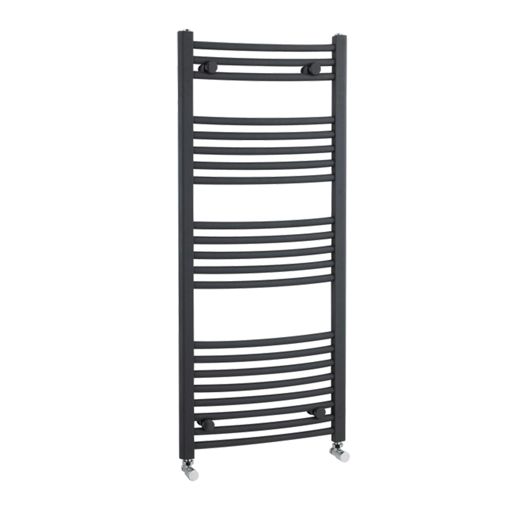 Arno Heated Towel Rail 1150 x 500mm Curved Ladder - Anthracite