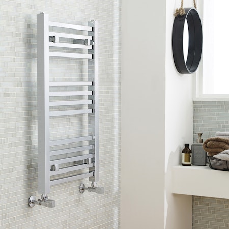Arno Heated Towel Rail 800 x 500mm Square Ladder - Anthracite