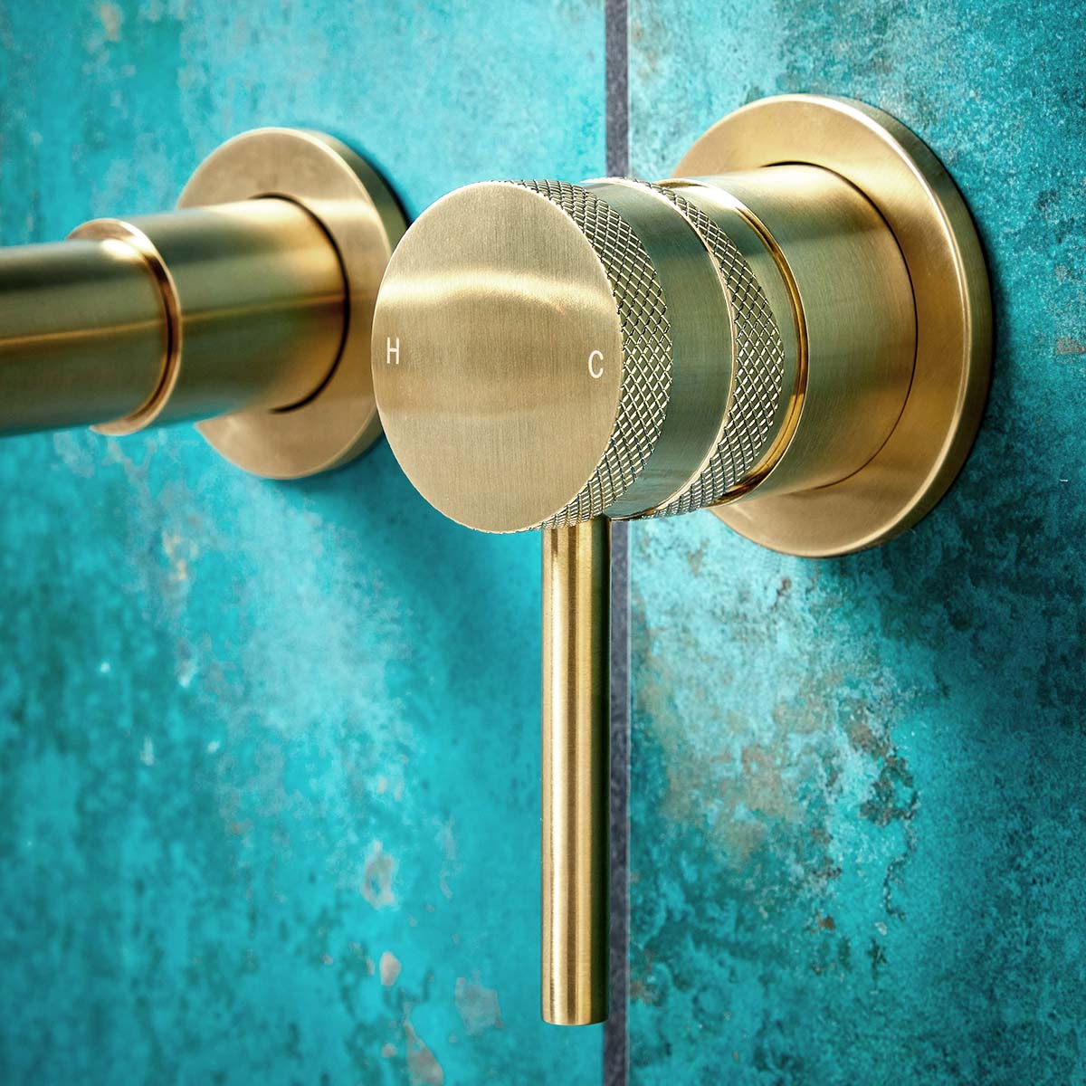 Core Wall Mounted Round Mono Basin Mixer Tap Sleek Design - Brushed Brass