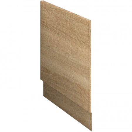 800mm High Natural Oak Shower Bath End Panel - Wooden