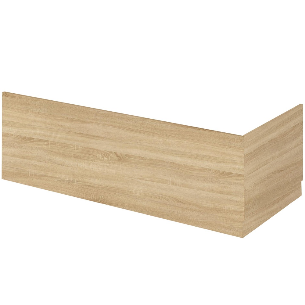 800mm High Natural Oak Shower Bath End Panel - Wooden