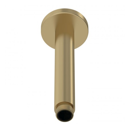 Arvan Round Brushed Brass Ceiling Mounted Shower Arm