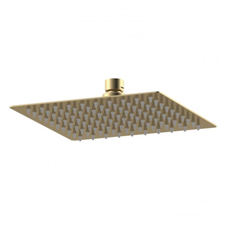 Windon 200mm Square Brushed Brass Fixed Shower Head