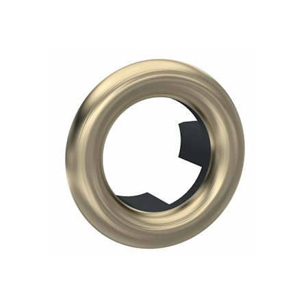 Hudson Reed Round Overflow Cover - Brushed Brass