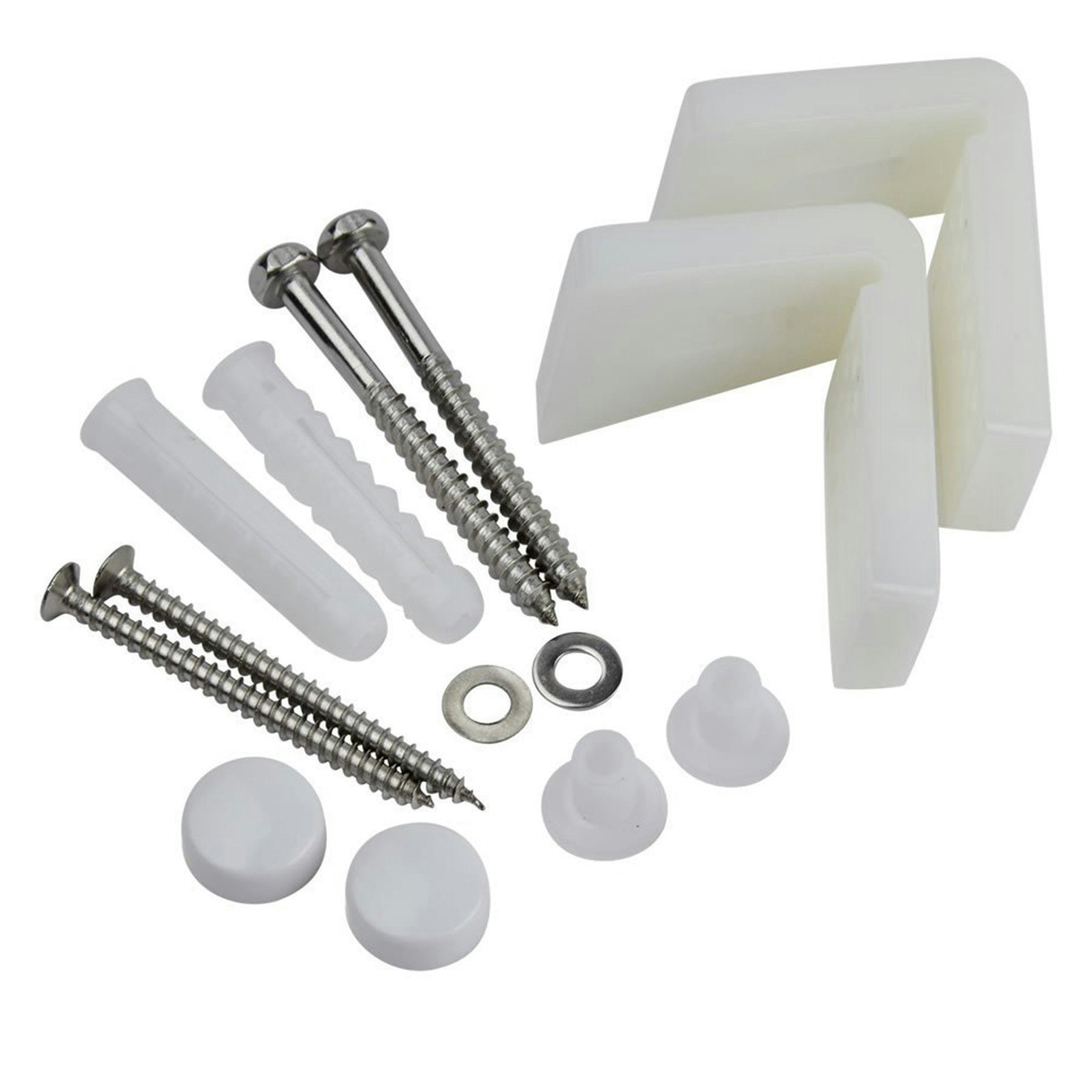 Rimless Close Coupled Square Toilet with Seat, Cistern & Fixing Kit