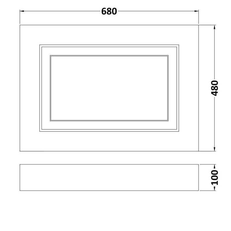 700mm Stone Grey Traditional Shower Bath End Panel