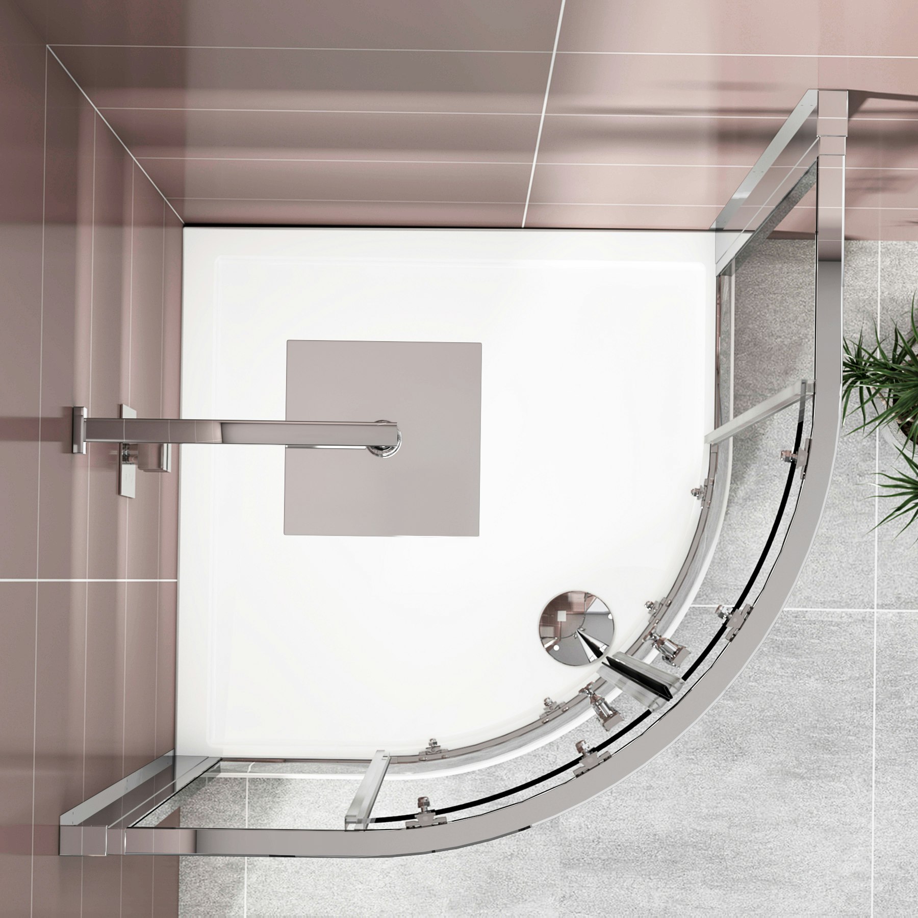 Imperial 760mm Quadrant Shower Enclosure with High Tray - 6mm Double Door