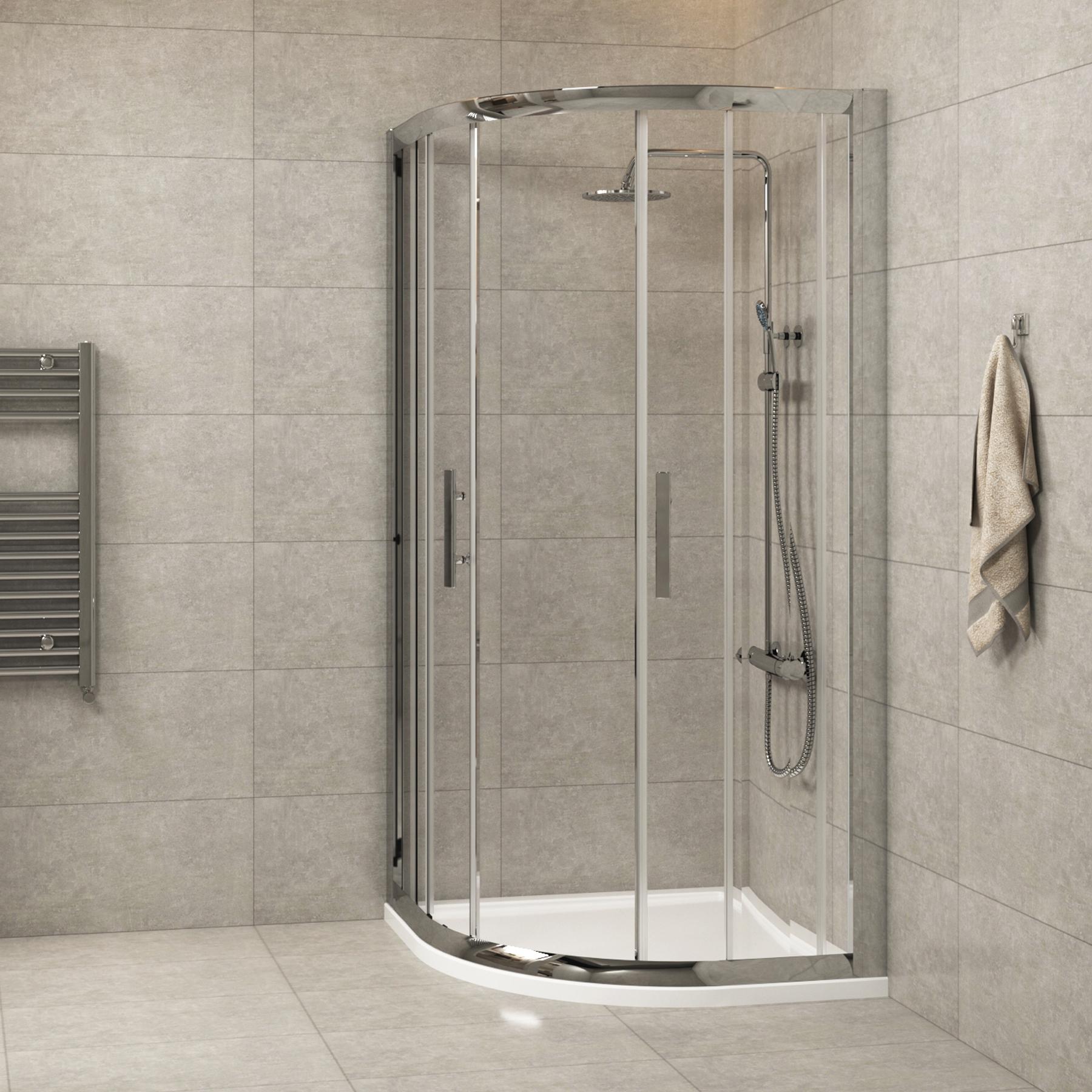 Imperial 760 x 760mm Quadrant Shower Enclosure 6mm - Double Sliding Doors