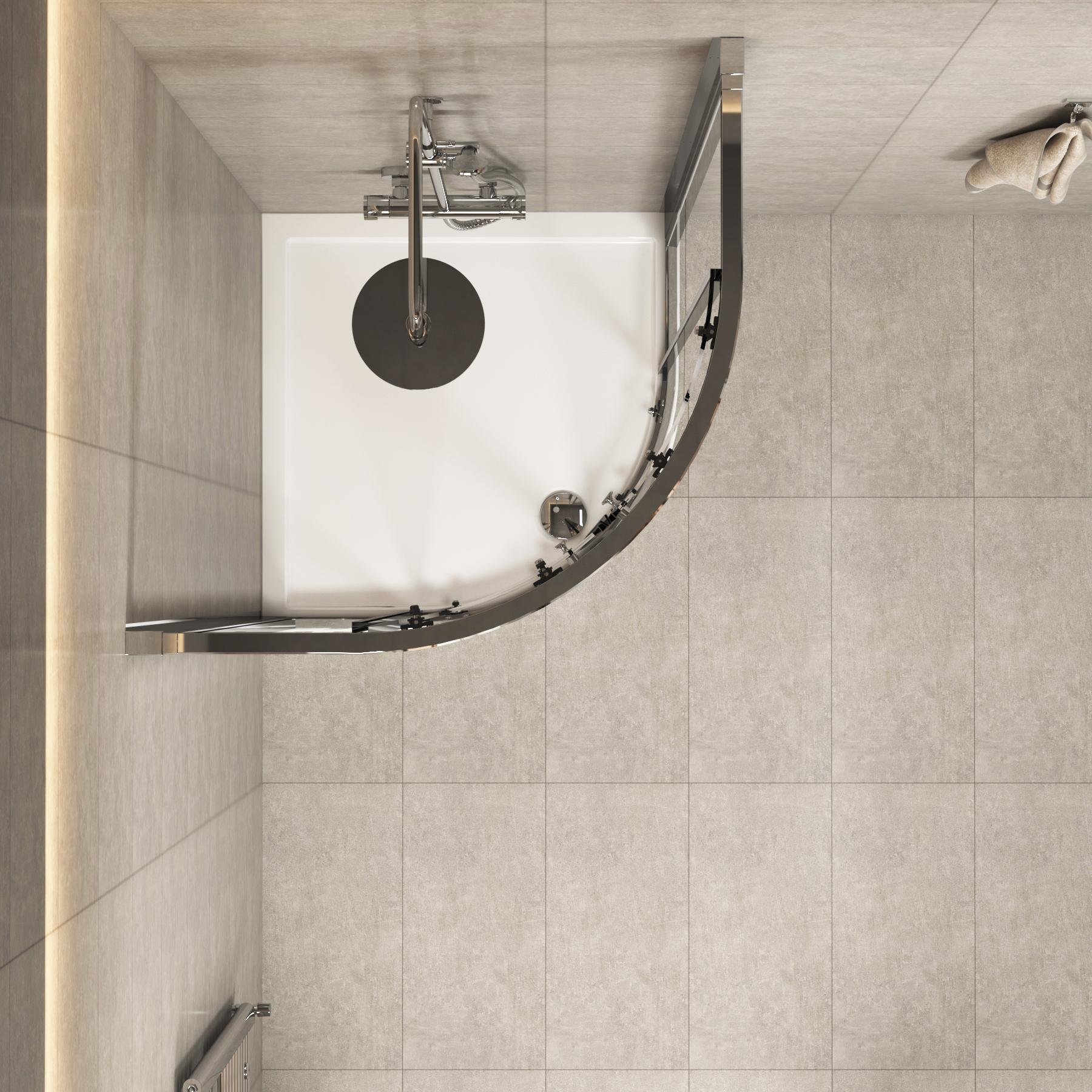 Imperial 700 x 700mm Quadrant Shower Enclosure 6mm - Double Sliding Doors