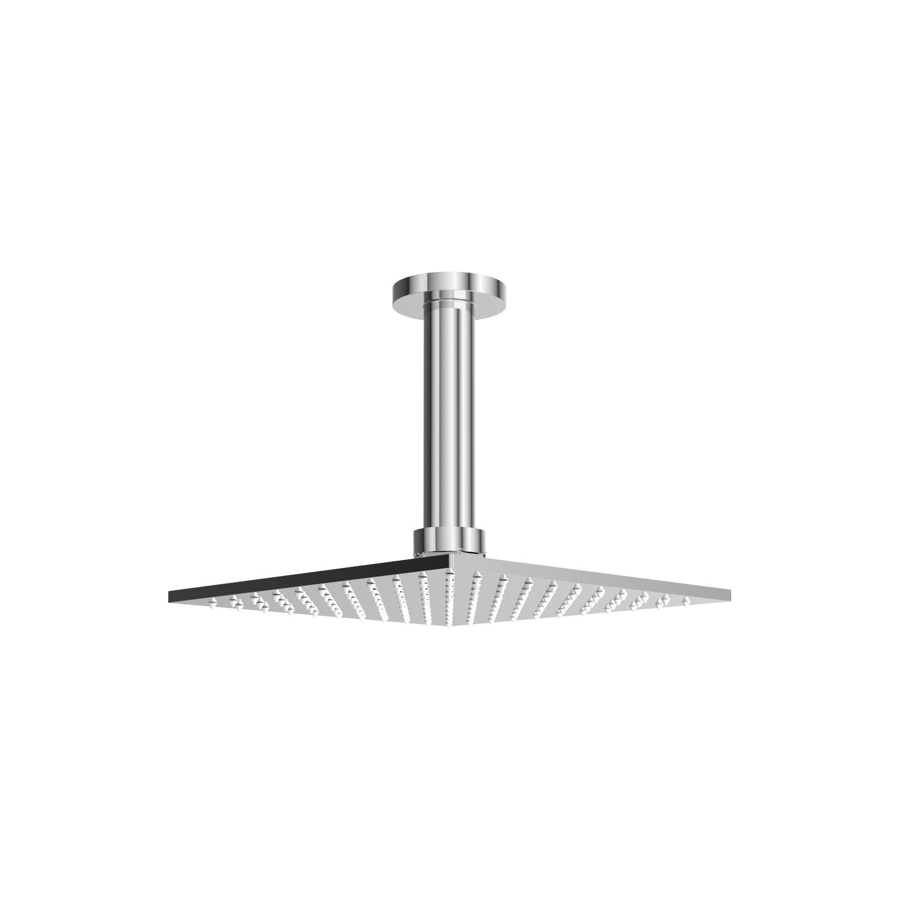 200mm Square ABS Plastic Shower Head with Ceiling Mounted Arm Royal