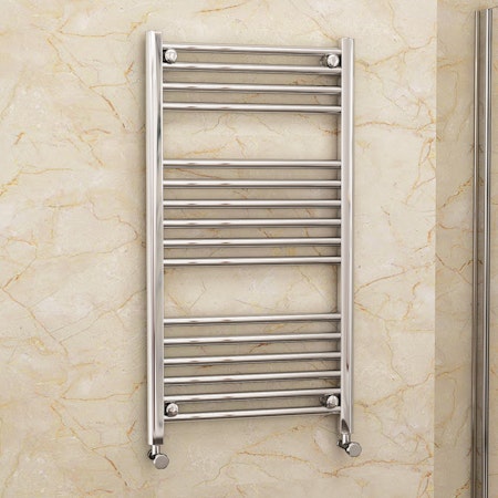 Heated Towel Rail 1000 x 500mm Straight Ladder -  Chrome 