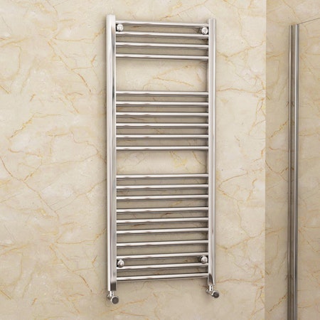 Heated Towel Rail Chrome Straight Ladder - Various Sizes