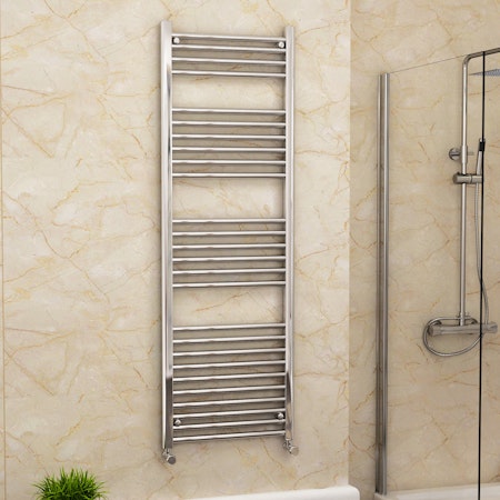Arno Heated Towel Rail 1600 x 300mm Straight Ladder -  Chrome 