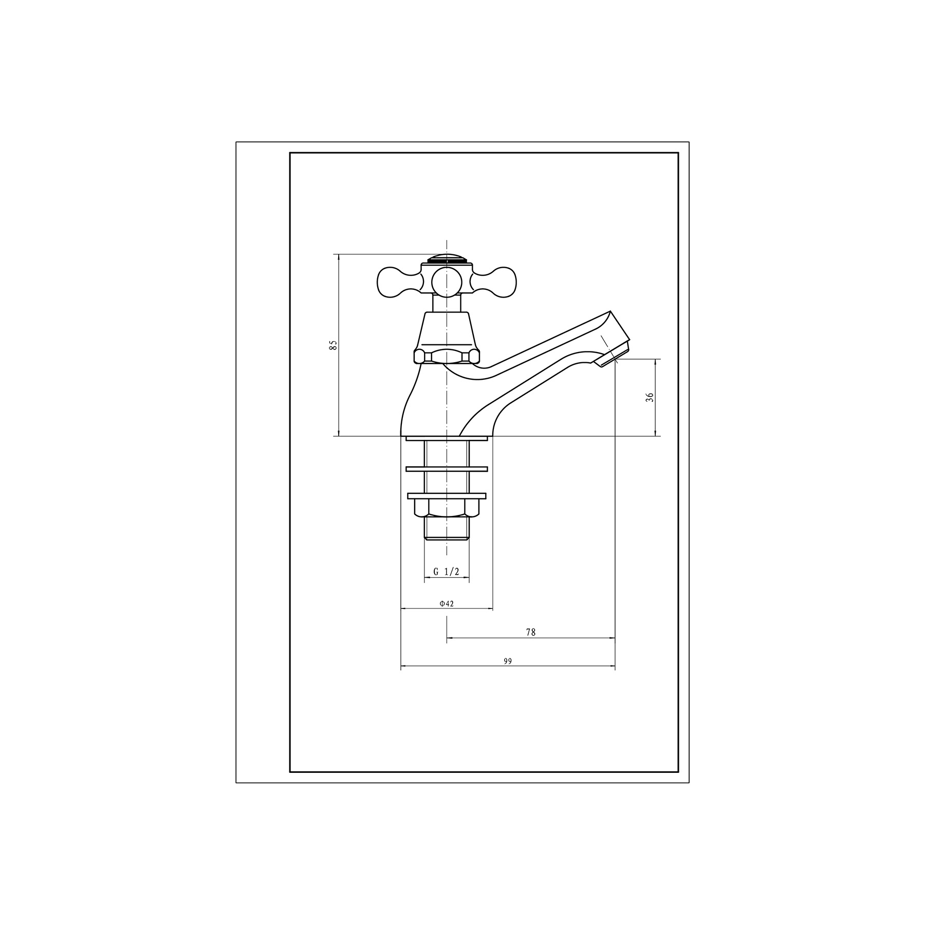 Victory Twin Basin Pillar Tap contemporary Design With Push Button Waste - Chrome