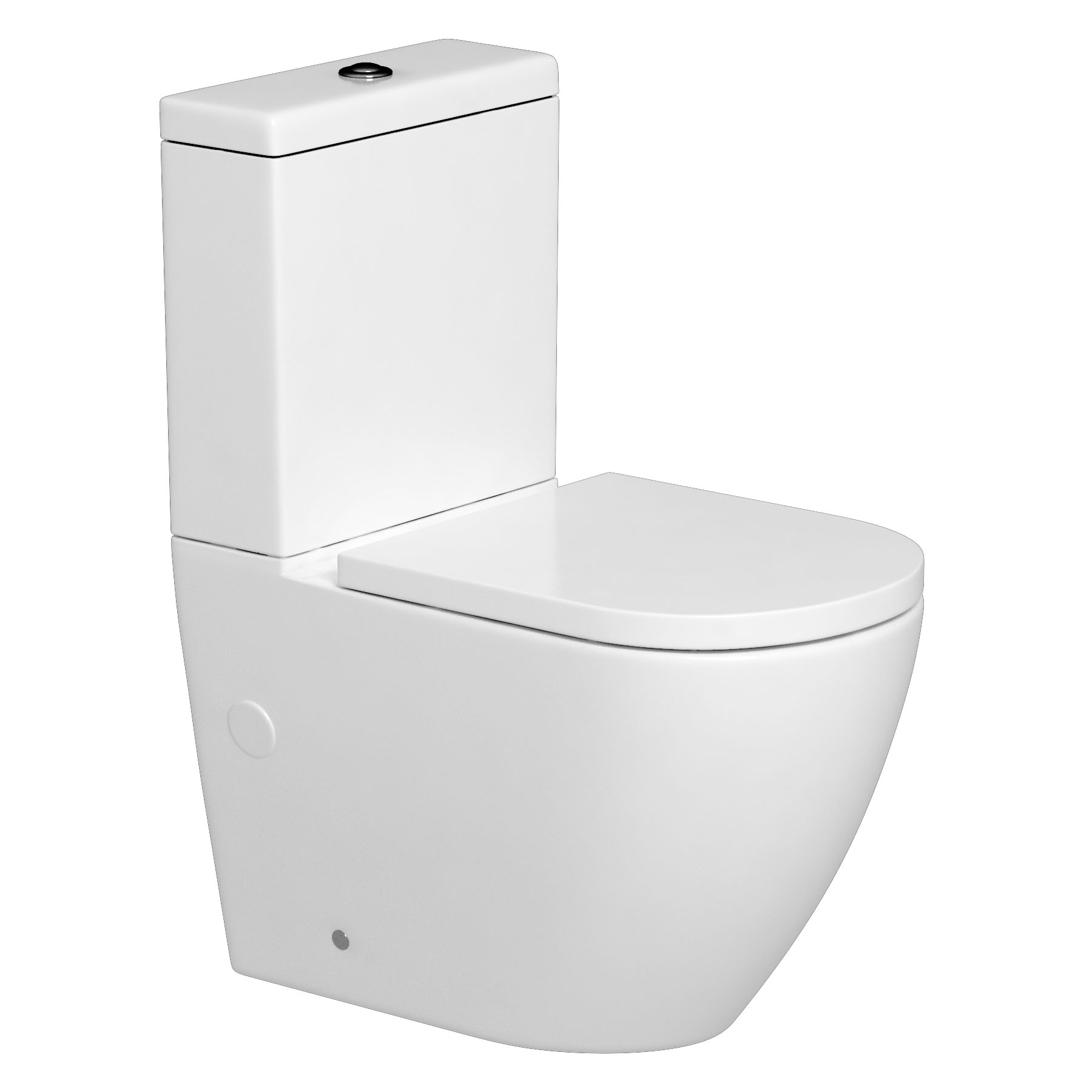 Turin 500mm Gloss White 2-Drawer Vanity Unit with Elva Close Coupled Toilet