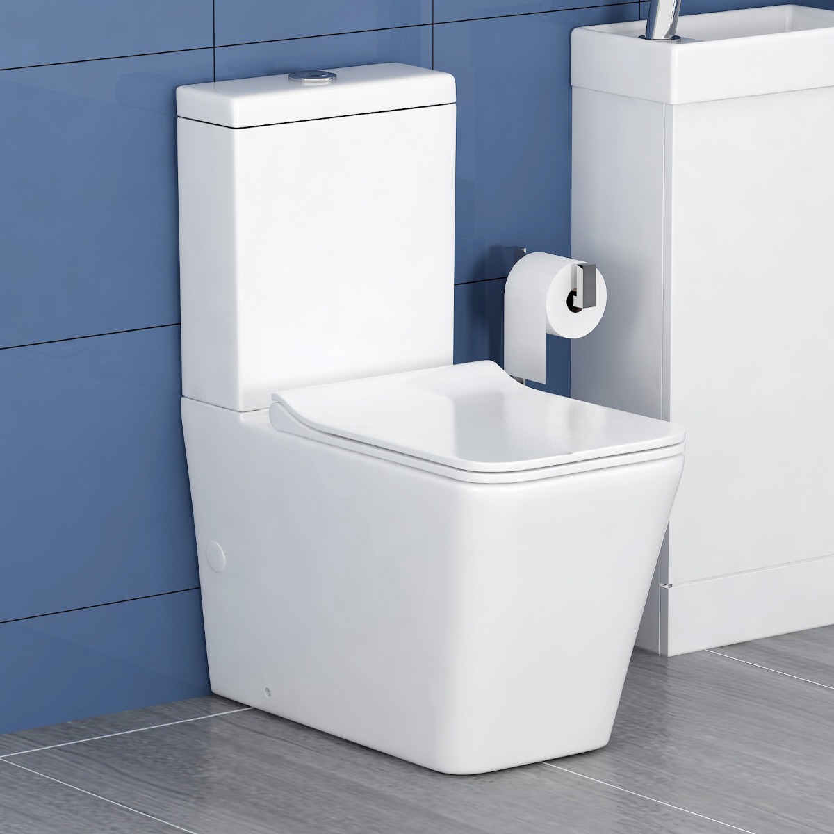 1200 x 700mm Single Sliding Shower Enclosure Suite with Como Vanity Unit & Toilet