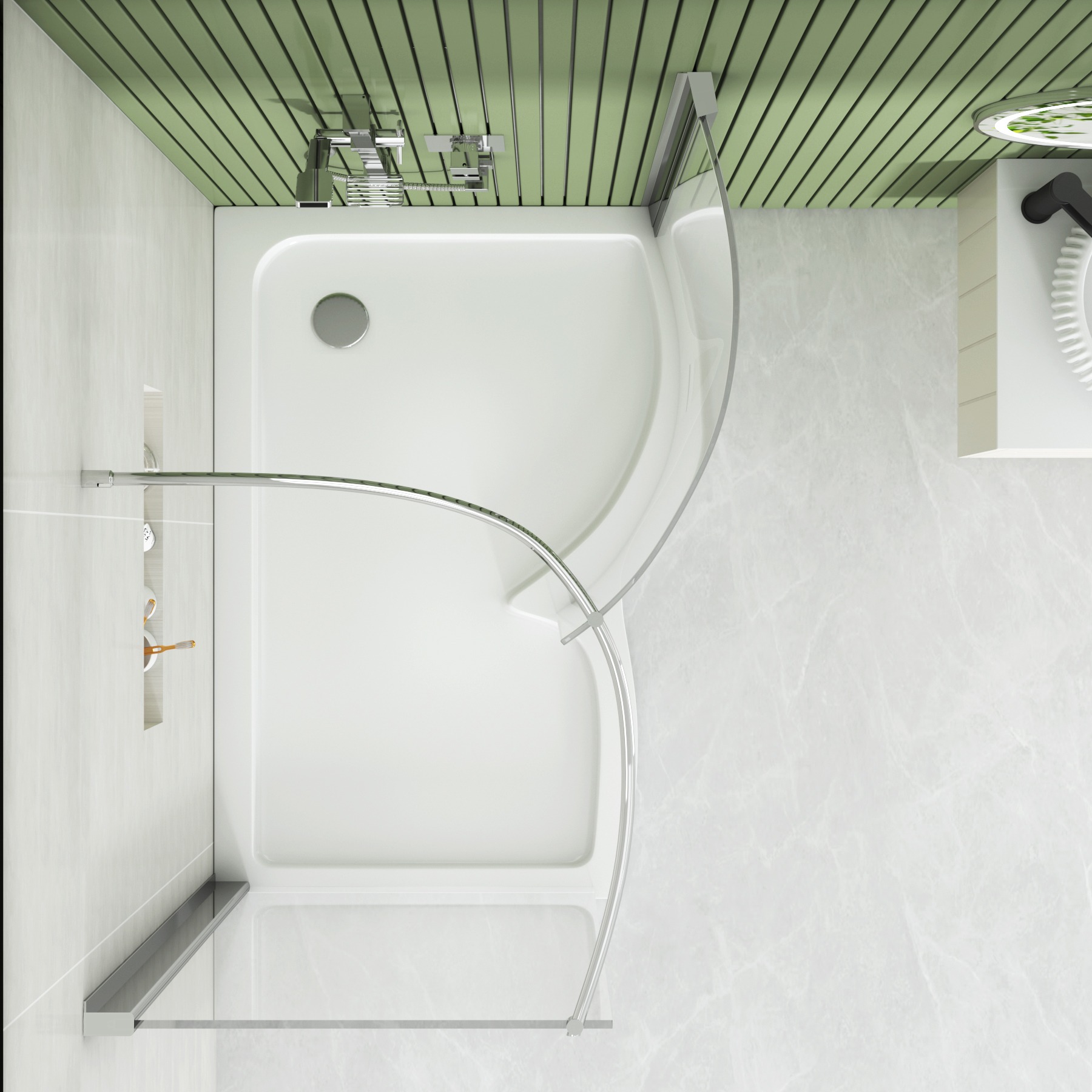 Elegance 8mm Easy Clean Glass Walk in Enclosure 1400x900mm with Tray Right Handed