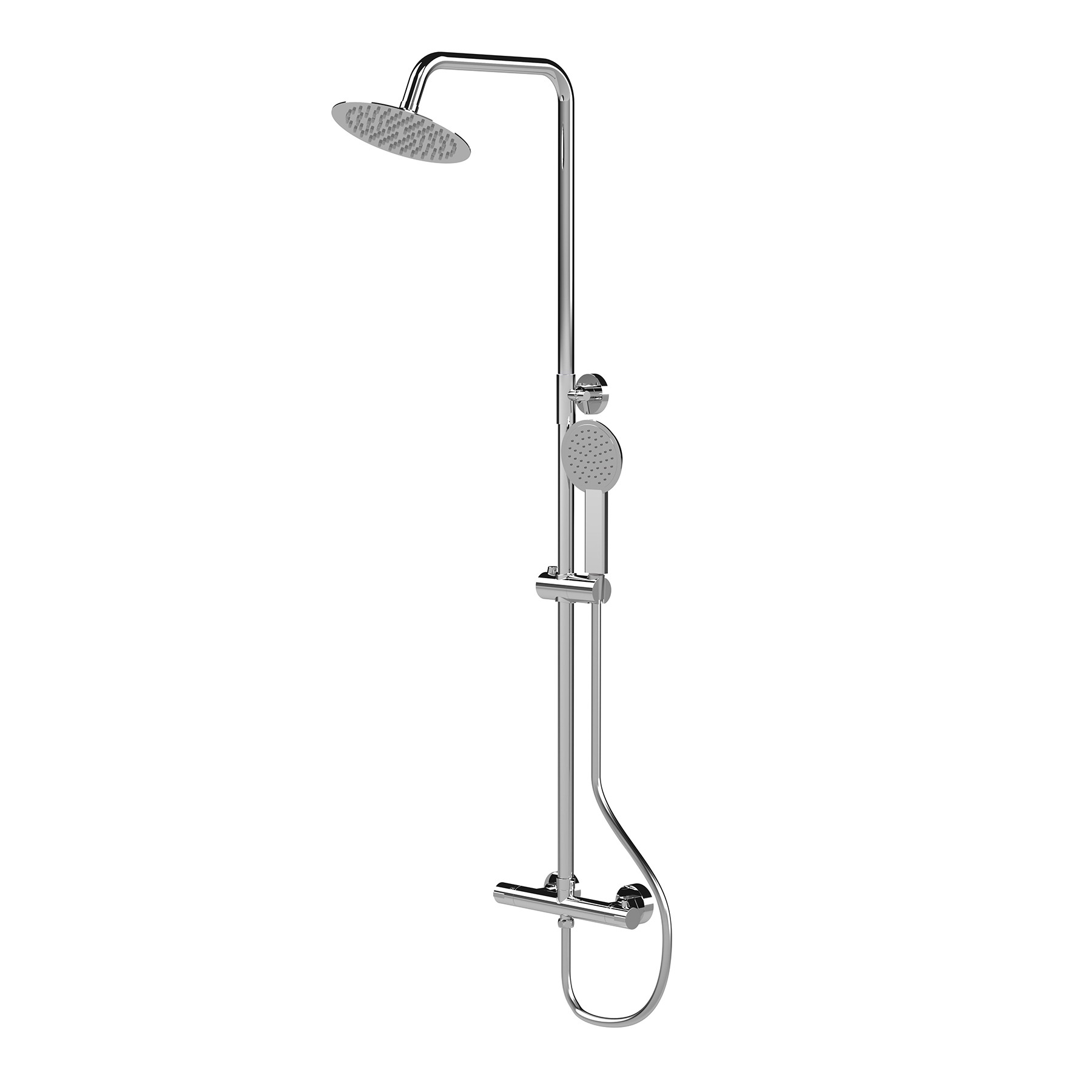 Grace Chrome Round Thermostatic Bar Shower With Kit