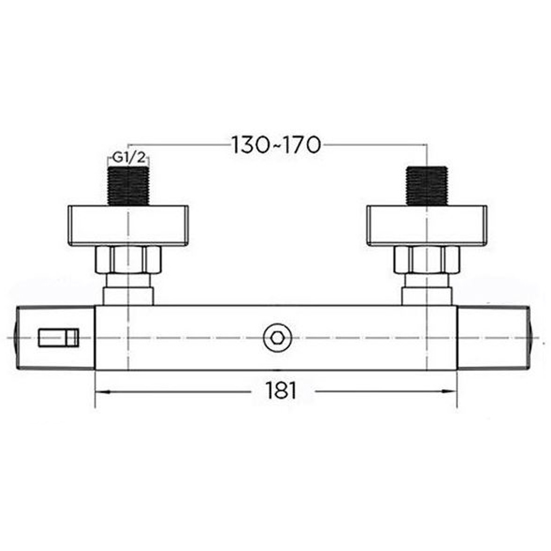 Elegance Thermostatic Shower Valve with built-in diverter