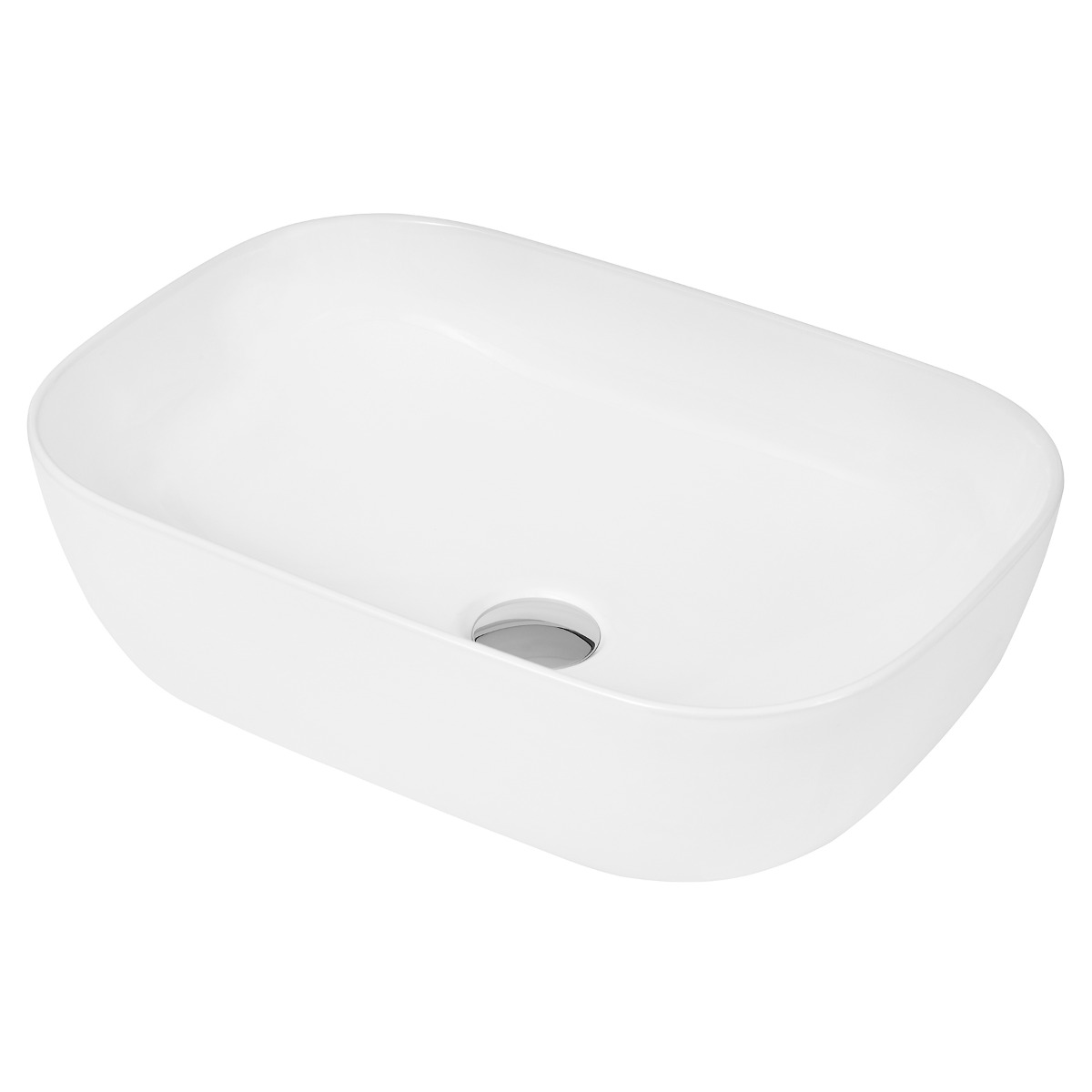 Elva 455mm Sit-On Rectangular Countertop Basin