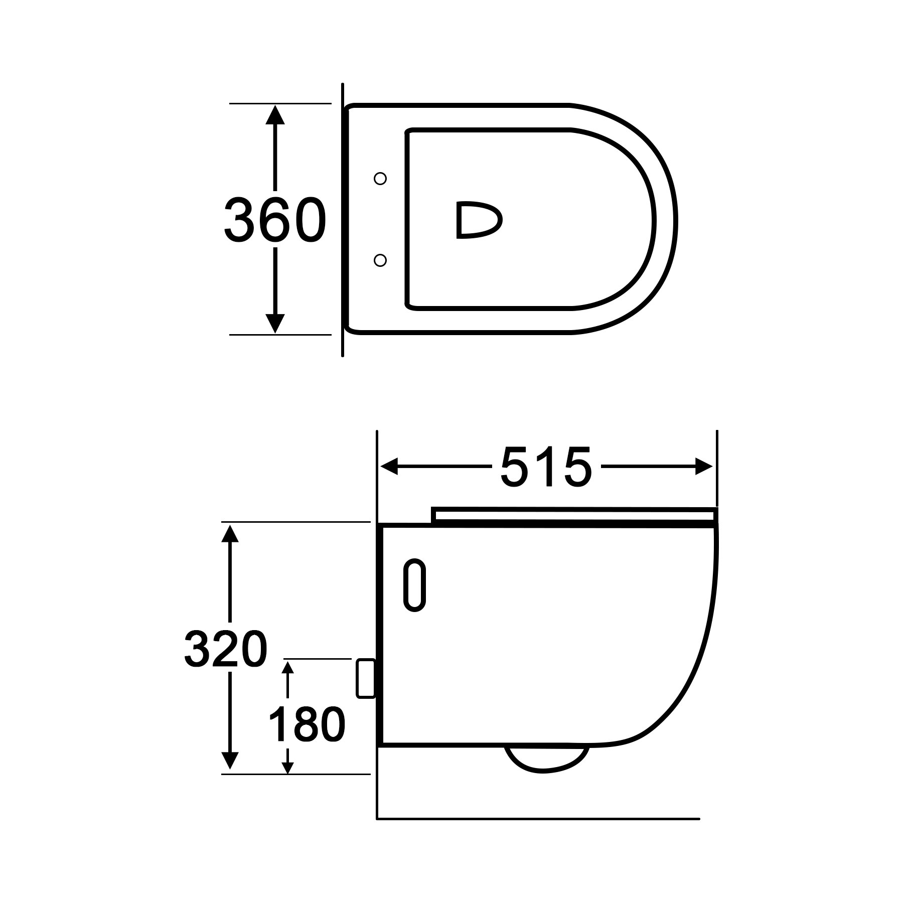 Abacus Wall Hung Rimless Toilet with Slim Soft Close Seat & Wall Hung