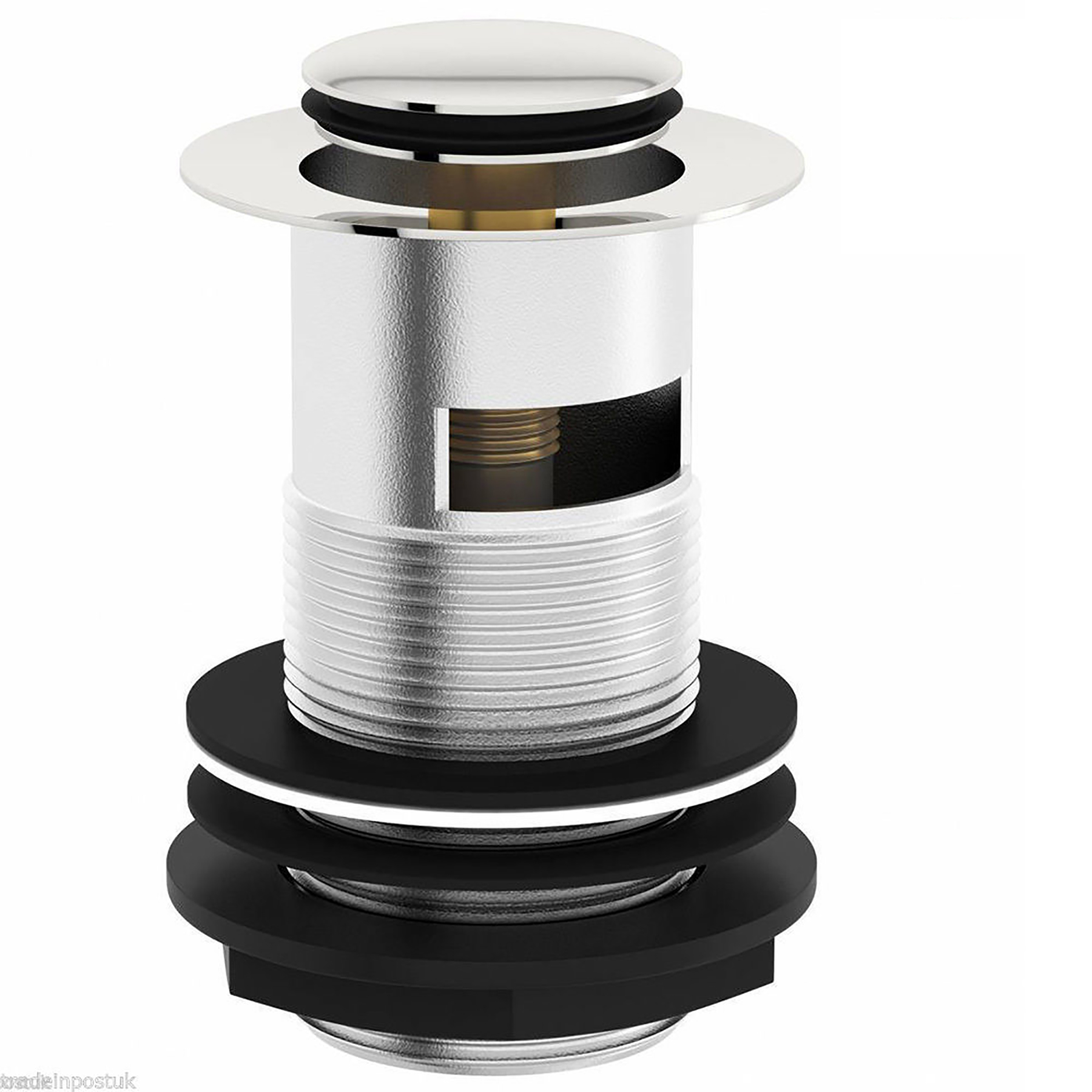 Victory Twin Basin Pillar Tap contemporary Design With Push Button Waste - Chrome