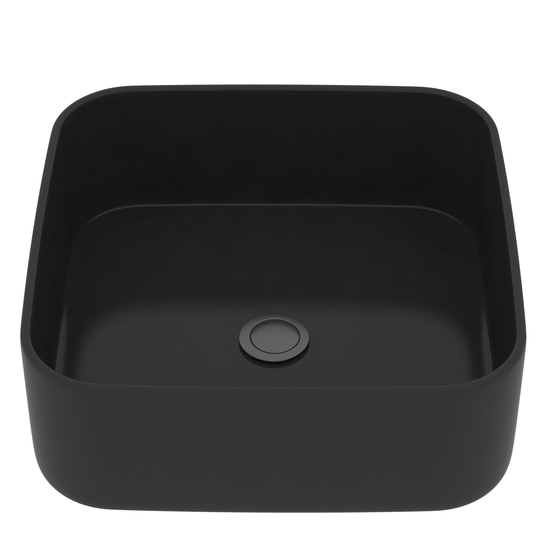 Art Square Counter Top Basin Vessels 370mm 1 Tap Hole