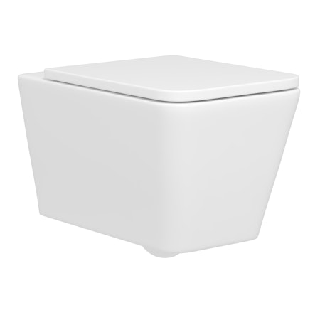 Rimless Wall Hung Short Projection Toilet with Soft Close Seat - Elena