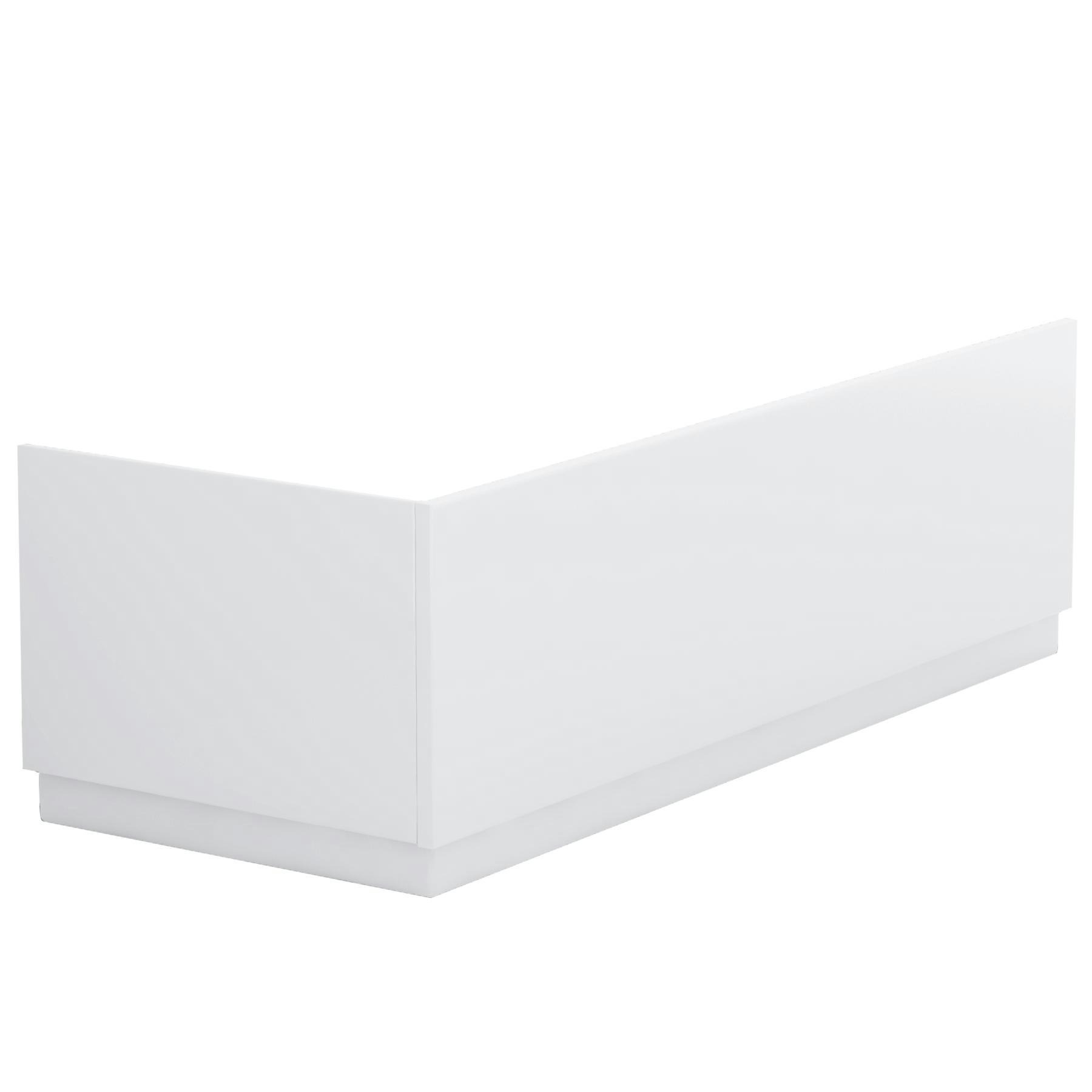 Turin 1800mm High Gloss White Bath MDF Front Panel - Wooden