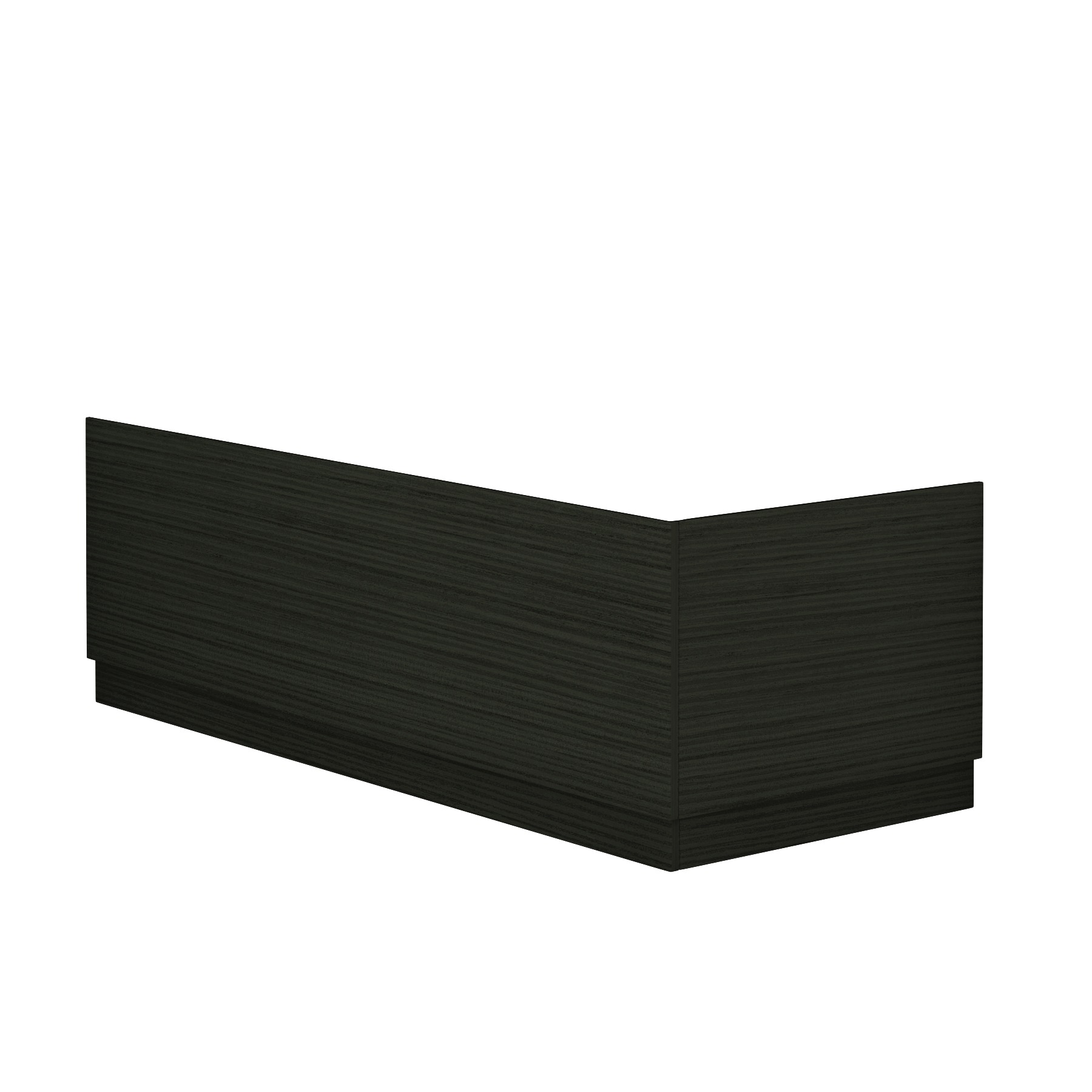 Turin 1700mm Hale Black Bath MDF Front Panel - Wooden