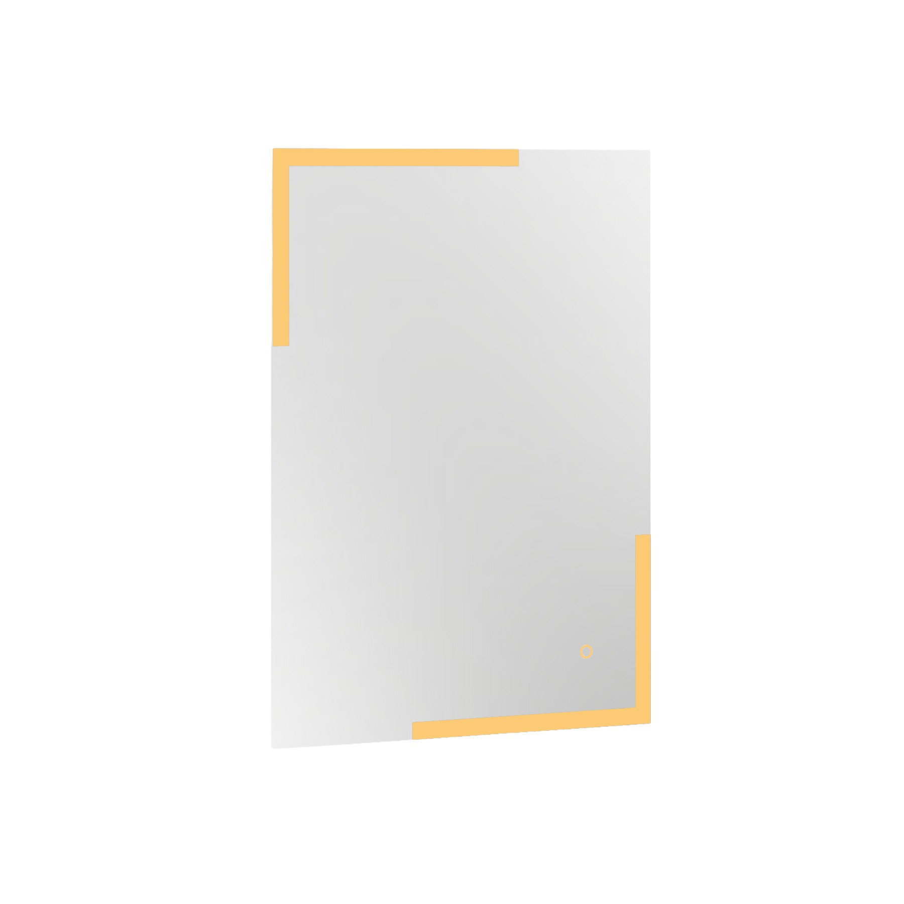 Orion 500 x 700mm Frontlit Rectangular Frameless LED Illuminated Bathroom Mirror with Demister Pad & Touch Sensor